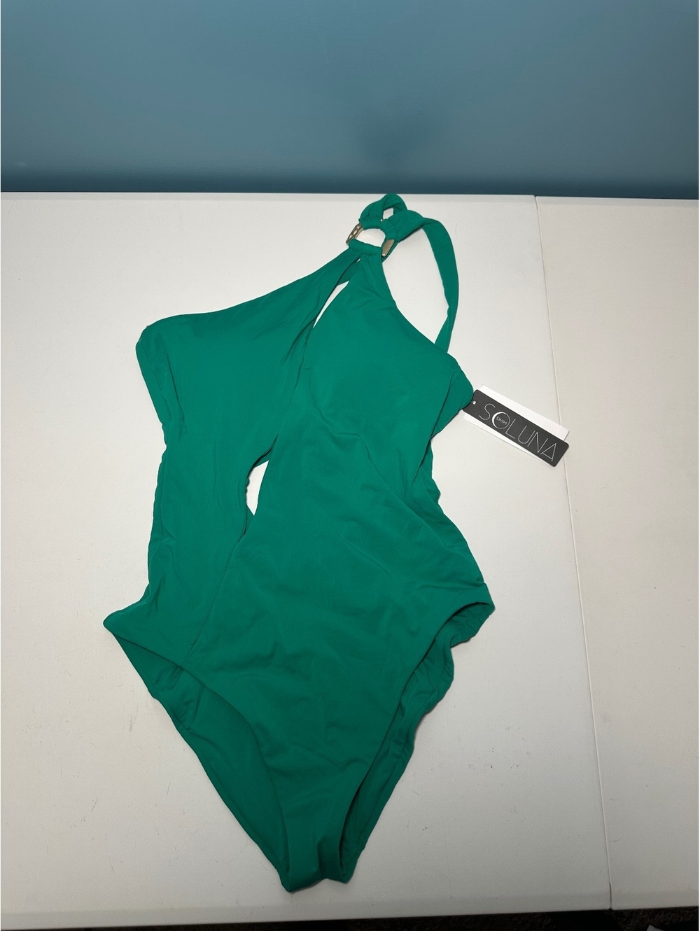 Soluna Swim Small Green One-Piece Swimsuit with Removable Cups
